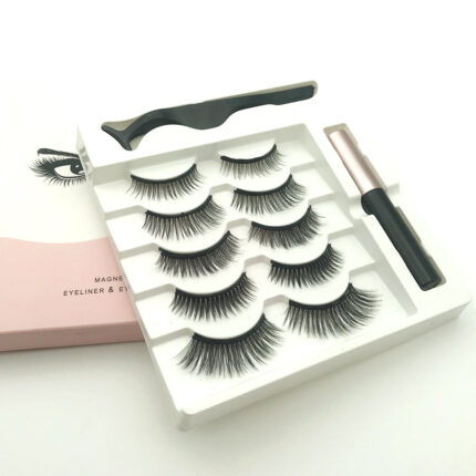 Magnetische falsche Wimpern Fünf Paare gemischt