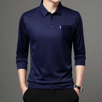 Poloshirt Langarm Herren