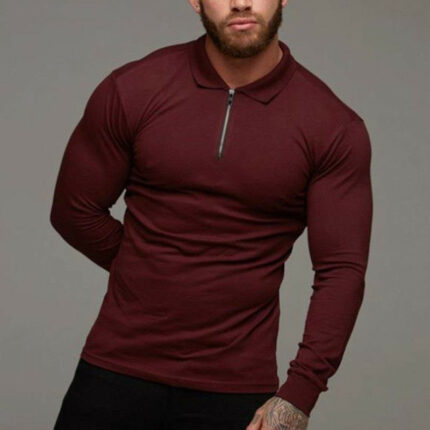 Poloshirt Langarm Herren