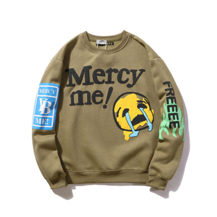 Smiley Gesicht Schaumstoffdruck Rundhalsausschnitt Pullover Damen