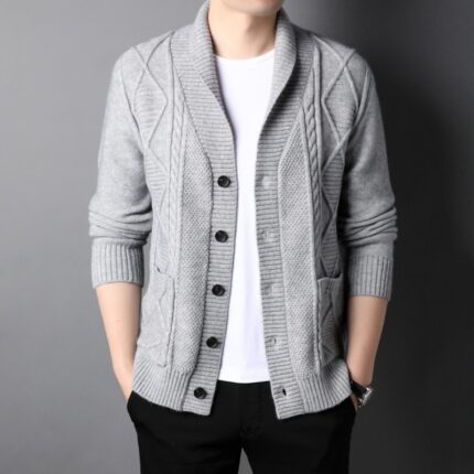 Strickjacke Tide Brand Langärmelige Strickjacke Männer