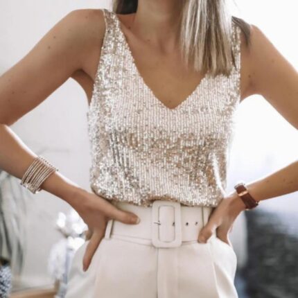 V-neck Vest Damen