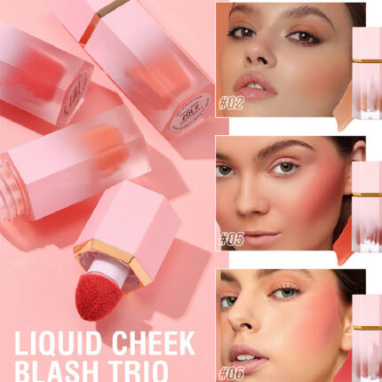 Buntes flüssiges Puder-Rouge zum Verschönern und Aufhellen
