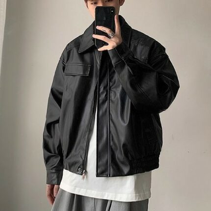 American Vintage Motorrad Lederjacke