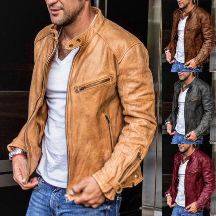 Motorrad-Lederjacke für Männer