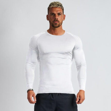 Schnelltrocknendes Fitness-Stretch-Langarmshirt für Männer