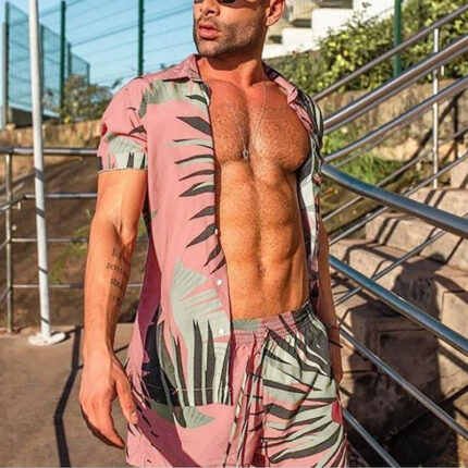 Streetwear Kurzarm-Strandhemd