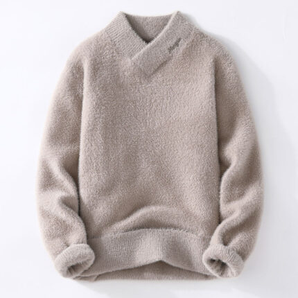 Halber Rollkragenstrickpullover für Männer