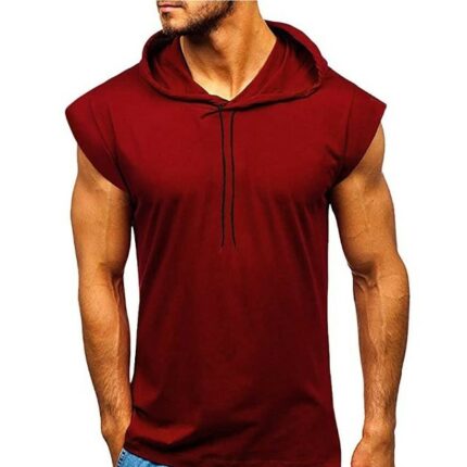 Sport-Tanktop mit Kapuze und Kordelzug
