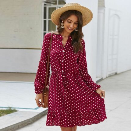 Langarm Kleid Damen