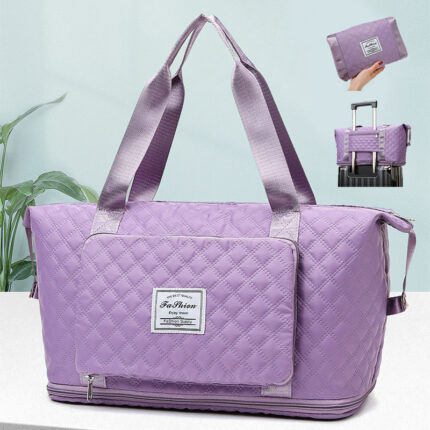 Faltbare Reisetasche mit Rauten-Nähdesign