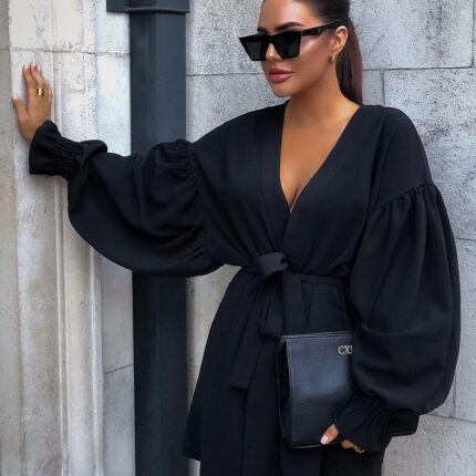 Langarm Kleid Damen