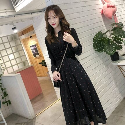 Langarm Kleid Damen