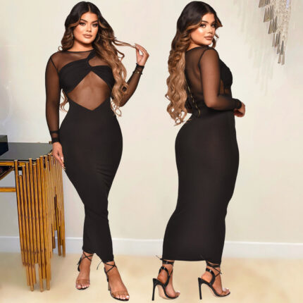 Langarm Kleid Damen