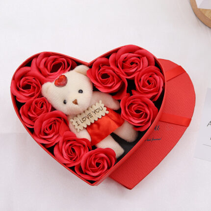 Seife Blume Herzförmige Rose Geschenk box Valentinstag Muttertag Geschenk
