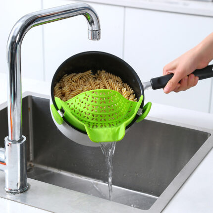 Küche Gadgets Silikon Topf Seite Ablauf Stopper