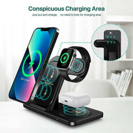 Drei in einem Dual Coil Wireless-Ladegerät