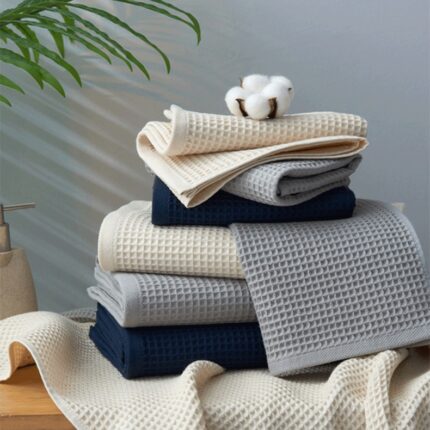 Reine Baumwolle Japanischen stil Saugfähigen Haushalts Waben Muster Handtuch