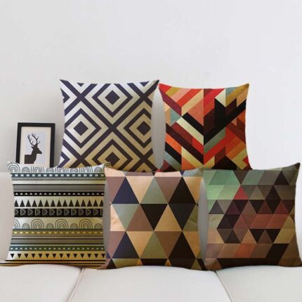 Leinen Kissen Fall Heim Stoff Geometrisch Abstrakt