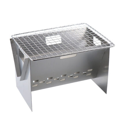 Edelstahl Tragbare X-förmigen Grill DIY Karte Grill Neue Mini Folding Camping Holz Herd