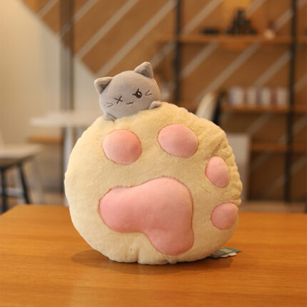 Plüsch-Katzenpfote-Kissen mit gefüllter Cartoon-Tier quilt Heimsofa-Dekor-Plushie-Requisiten