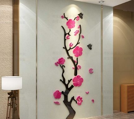 Plum Blossom Veranda Dekoration Wand Aufkleber