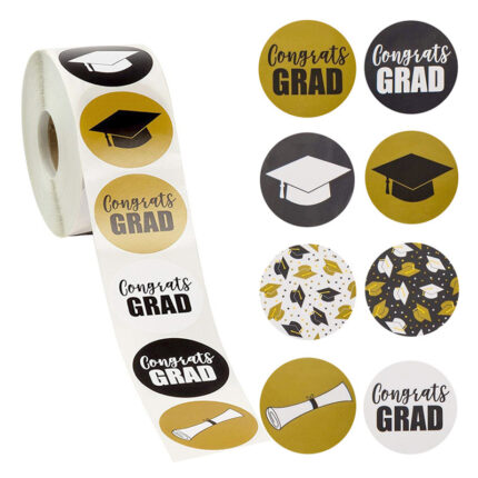 Runde Graduation Aufkleber Graduation Cap Und Diplom Label Partei Schule Liefert Student Schreibwaren Aufkleber