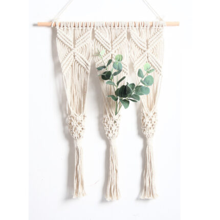 Woven Tapisserie Böhmischen Getrocknete Blume Topf Rack