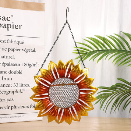 Schmiedeeisen Metall Blume-Förmigen Vogel Feeder