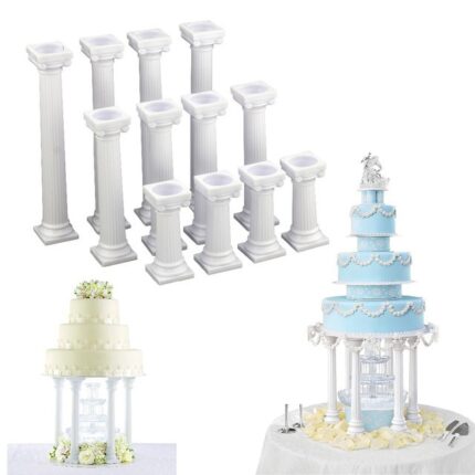 4pcs Säulen Hochzeit Kuchen Steht Kuchen Dekorieren Werkzeuge Multi-layered Römischen Spalte Unterstützung Stehen Decor 7,5 cm 12,5 cm 17cm