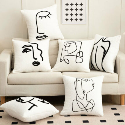 Handtuch Stickerei Licht Luxus Wohnzimmer Sofa Kissen bezug
