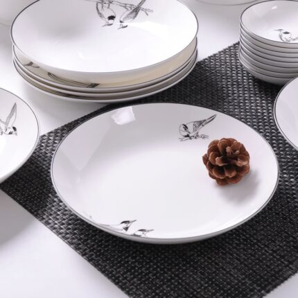 Knochen China Dish Tiefe Platte Flach im kreativen europäischen Stil