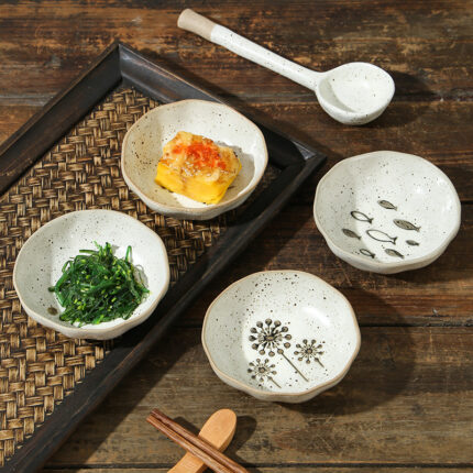 Japanische Haushalts schale Keramik-Gewürz-Untertasse