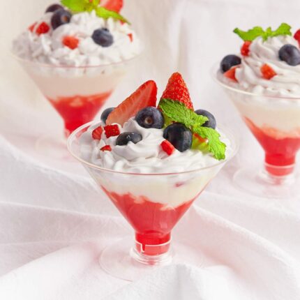 Open Mousse High Foot Cup Disposable Plastic
