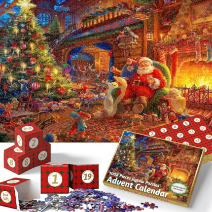 24 Tage Weihnachts-Countdown-Szene Puzzle