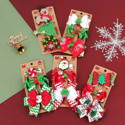 Weihnachts-Kinder-Bug-Barrettes drei Sets