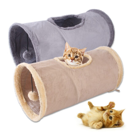 Packable Folding Wildleder Katze Kanal Spielzeug Bohrer Eimer