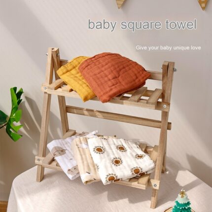 Vier schicht iges Bambus faser Speichel tuch Baby Burp Wasser absorbieren des Lätzchen kann aufgehängt werden