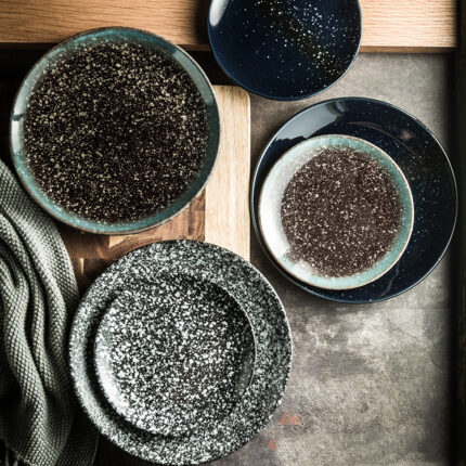 Keramik Platte Knochen Gericht Hause Set