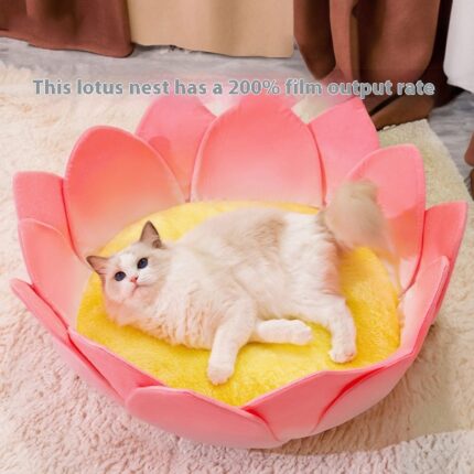 Lotus Petal Cat Nest Vier Jahreszeiten Universal Thermische Matte Haustier Bett Zubehör