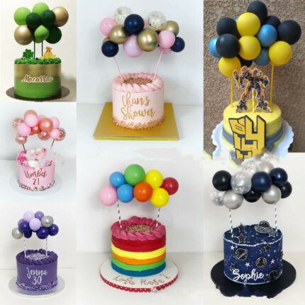 Net Rot 5 Zoll Pailletten Kleine Ballon Kuchen Dekoration