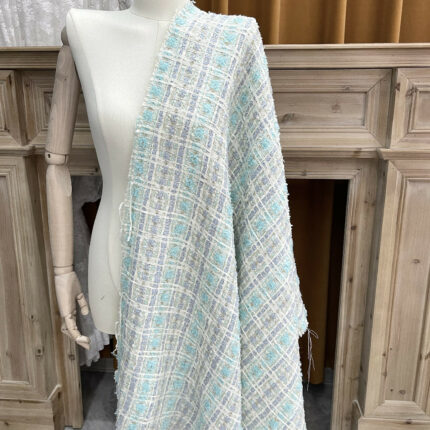 Importierte Weberei High-End-lila Wolle Tweed weich duftend klein duftend