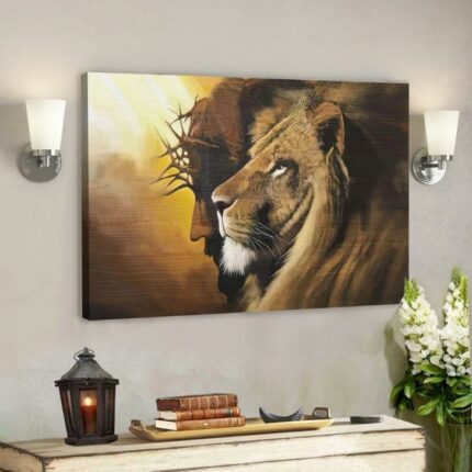 Bilder Von Jesus Und Löwen Die Wohnzimmer Ist Verziert Mit EINE Leinwand Rahmen Die Nordic Veranda Malerei