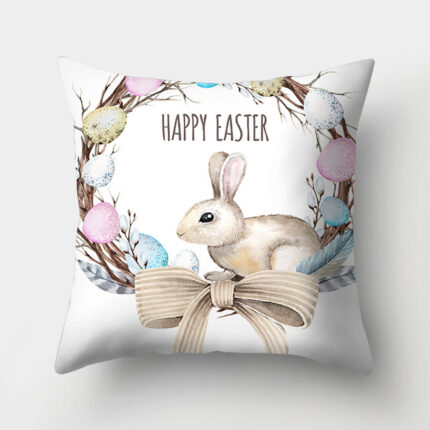 Osterhase Aquarell Girlande Pfirsich Haut Stoff Heim dekoration Kissen bezug