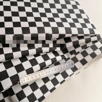 Schwarz Und Weiß Überprüft Hintergrund Wand Dekoration Künstliche Leder Imitation Leder Stoff