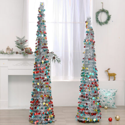Weihnachts bunte einziehbare klappbare Weihnachts baum dekorative Ornamente