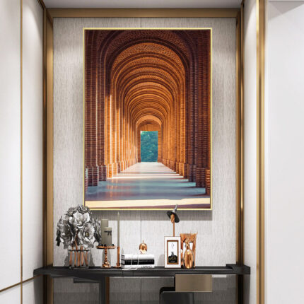 Schwarz Und Weiß Moderne Architektur Landschaft Poster