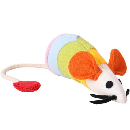 Regenbogen Maus Haustier Tease Katze Plüsch Biss Beständig Spielzeug