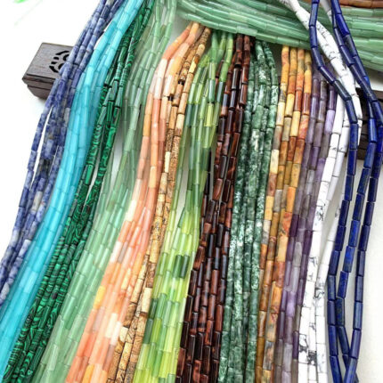 Natürliche Achat röhre Perlen Haarnadel Kopf bedeckung Handgemachtes Diy Zubehör