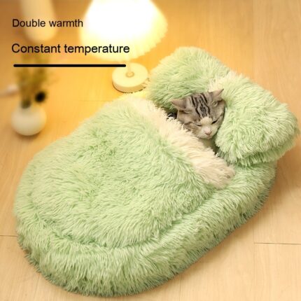 Langes Woll-Oval Plus Quilt warmes Katzen nest mehr als Haustier bett Farben Winter